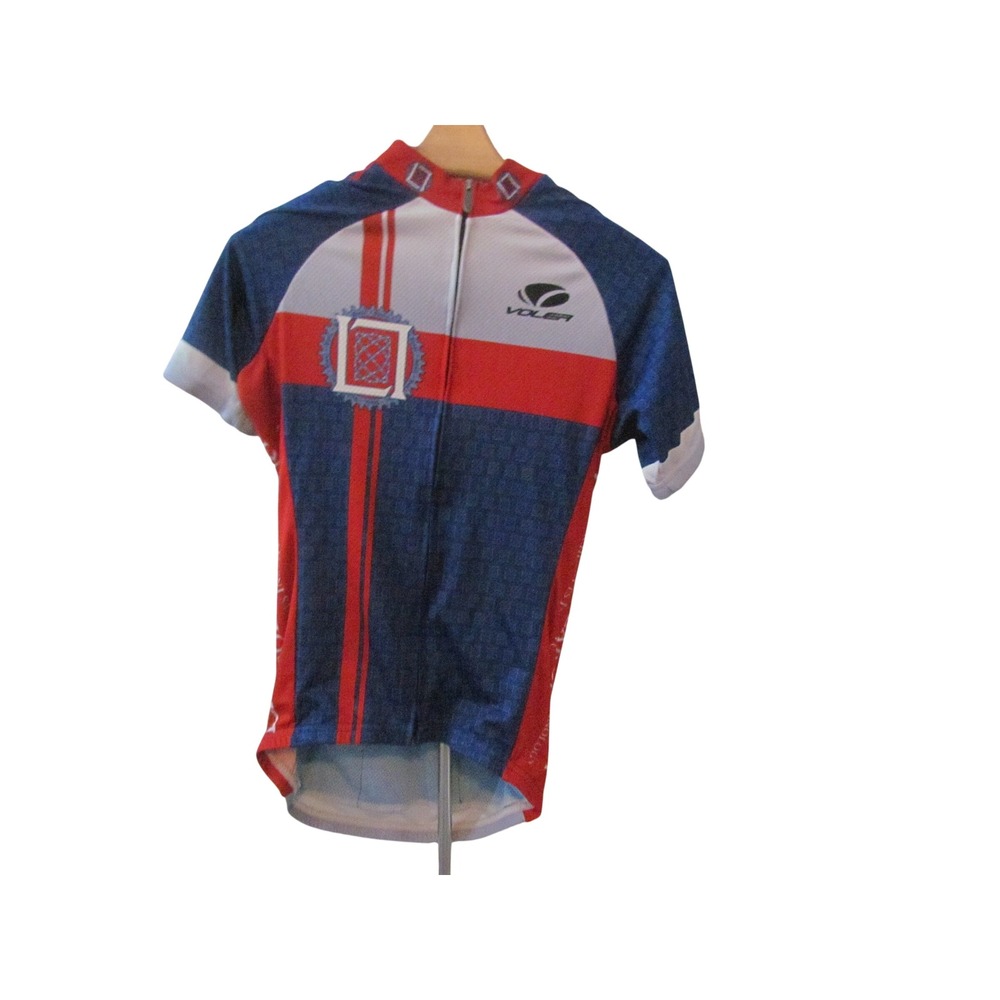 Voler Cycling Jersey Small Red White Blue Short Sleeve Full Zip USA Made